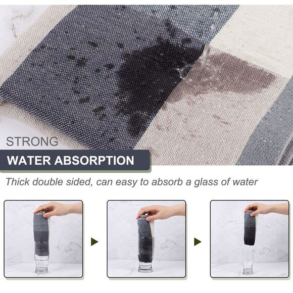 Kitchen Dish Colths Absorbent Dishclothes Drying Cloths 6Pcs Blue - Picture 5 of 6